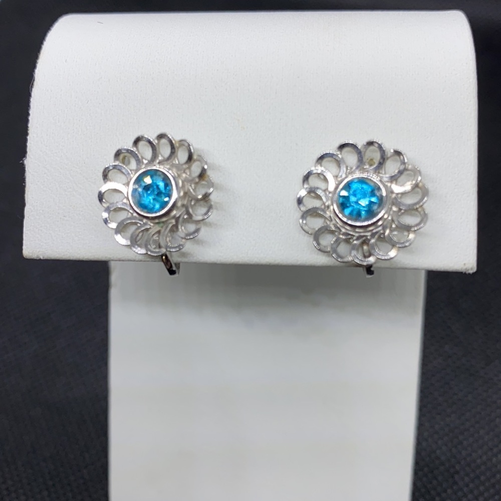Vintage Bond Boyd Sterling Screwback Earrings